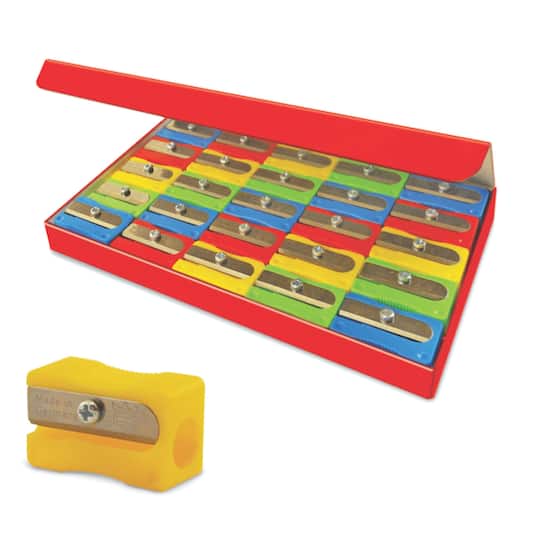 4 Packs: 5 Packs 25 ct. (500 total) Single-Hole Pencil Sharpeners